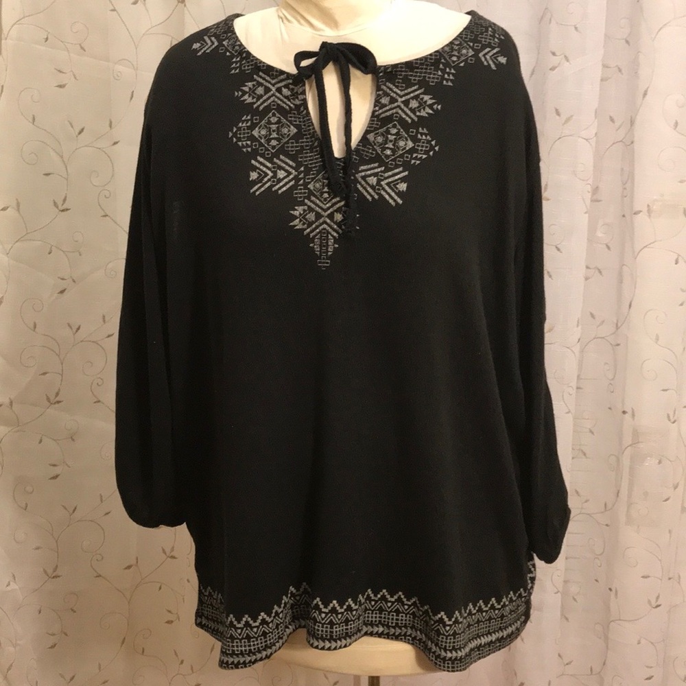 Women’s black rouge blouse - Picture 1 of 8